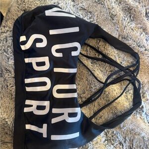 PINK Victoria's Secret Black Sports Bra